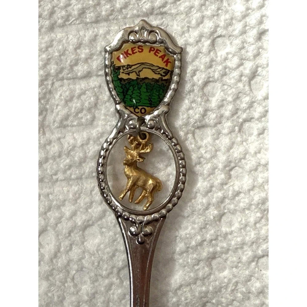 Vintage Souvenir‎ Spoon US Collectible Pikes Peak Colorado Dangle Charm